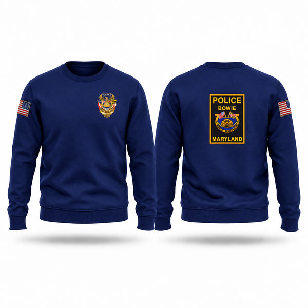 Crew Neck Sweatshirt, City of Bowie Police, Police, Teamtime, Team time, sublimation, custom sports apparel, team uniforms, spirit wear, spiritwear, sports uniforms, custom shirts, team store, custom team store, fundraiser sports, apparel fundraiser