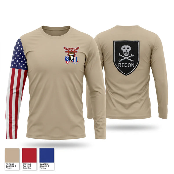Long Sleeve Performance Shirt, Recon plt 187th combat brigade team, Army, Teamtime, Team time, sublimation, custom sports apparel, team uniforms, spirit wear, spiritwear, sports uniforms, custom shirts, team store, custom team store, fundraiser sports, apparel fundraiser