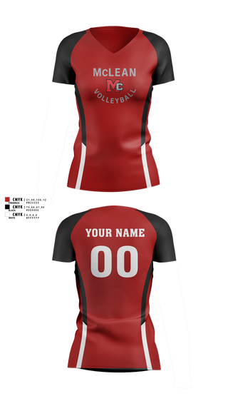Womens Short Sleeve Vneck Shirt, McLean Girls Volleyball, Women's Volleyball, Teamtime, Team time, sublimation, custom sports apparel, team uniforms, spirit wear, spiritwear, sports uniforms, custom shirts, team store, custom team store, fundraiser sports, apparel fundraiser