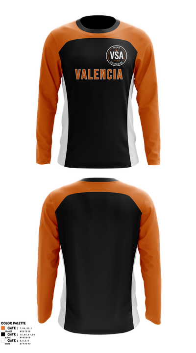 Valencia Soccer Academy 58045684 Long Sleeve Performance Shirt 1