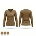 Graphics Campus NJROTC 2365942 Women's Long Sleeve V-neck Shirt - 1