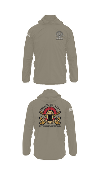 Windbreaker, Charlie BTRY 2-114th FA, , Teamtime, Team time, sublimation, custom sports apparel, team uniforms, spirit wear, spiritwear, sports uniforms, custom shirts, team store, custom team store, fundraiser sports, apparel fundraiser