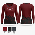 Victory Baseball 47093427 Women's Long Sleeve V-neck Shirt - 41