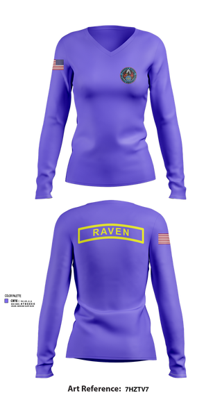 Womens Long Sleeve Vneck Shirt, Phoenix Raven Instrutor, , Teamtime, Team time, sublimation, custom sports apparel, team uniforms, spirit wear, spiritwear, sports uniforms, custom shirts, team store, custom team store, fundraiser sports, apparel fundraiser