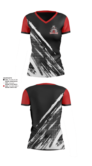 Womens Short Sleeve Vneck Shirt, DCRR, Men's Basketball, Teamtime, Team time, sublimation, custom sports apparel, team uniforms, spirit wear, spiritwear, sports uniforms, custom shirts, team store, custom team store, fundraiser sports, apparel fundraiser