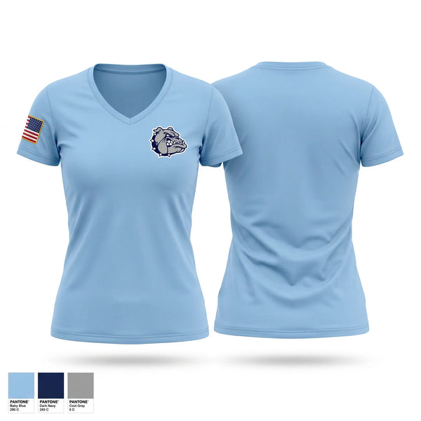 Womens Short Sleeve Vneck Shirt, Centennial Bulldogs, Marines, Teamtime, Team time, sublimation, custom sports apparel, team uniforms, spirit wear, spiritwear, sports uniforms, custom shirts, team store, custom team store, fundraiser sports, apparel fundraiser