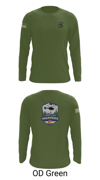 Long Sleeve Performance Shirt, D Co 3-140th AVN, National Guard, Teamtime, Team time, sublimation, custom sports apparel, team uniforms, spirit wear, spiritwear, sports uniforms, custom shirts, team store, custom team store, fundraiser sports, apparel fundraiser