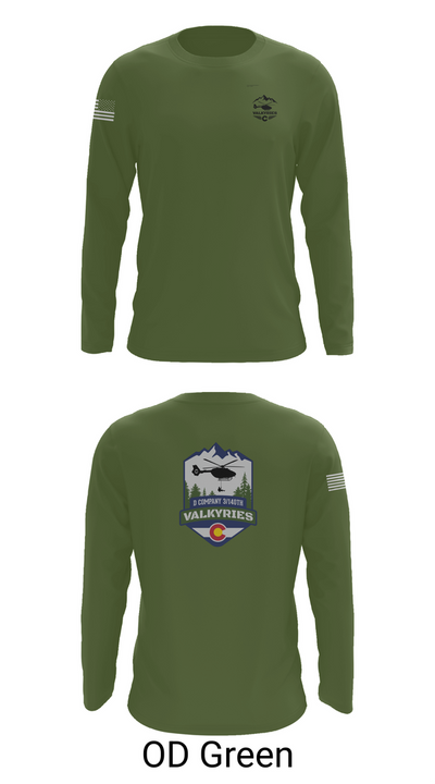 D Co 3-140th AVN 89038545 Long Sleeve Performance Shirt 44