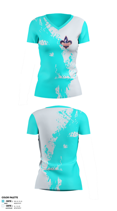 Felice Kicking 44117116 Women's Short Sleeve V-neck Shirt - 1