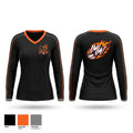 Menifee Wildfire Women's Long Sleeve V-neck Shirt - 1