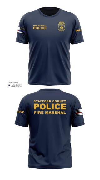 Short Sleeve Performance Shirt, Stafford County Fire Marshal's Office, Police, Teamtime, Team time, sublimation, custom sports apparel, team uniforms, spirit wear, spiritwear, sports uniforms, custom shirts, team store, custom team store, fundraiser sports, apparel fundraiser