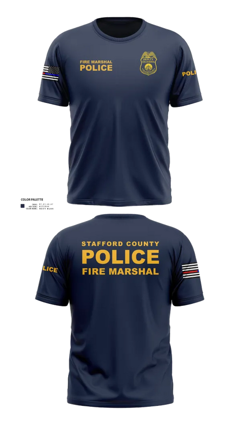 Short Sleeve Performance Shirt, Stafford County Fire Marshal's Office, Police, Teamtime, Team time, sublimation, custom sports apparel, team uniforms, spirit wear, spiritwear, sports uniforms, custom shirts, team store, custom team store, fundraiser sports, apparel fundraiser