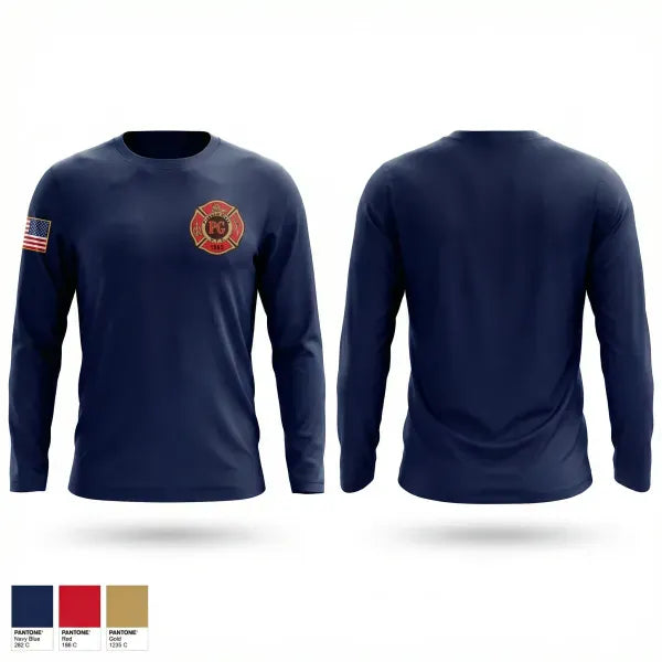 Long Sleeve Performance Shirt, Pleasant Grove VFD, Fire Department, Teamtime, Team time, sublimation, custom sports apparel, team uniforms, spirit wear, spiritwear, sports uniforms, custom shirts, team store, custom team store, fundraiser sports, apparel fundraiser