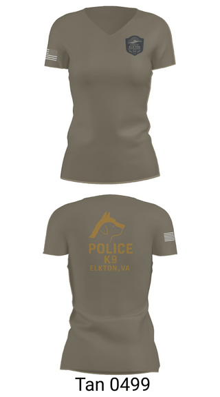 Womens Short Sleeve Vneck Shirt, Elkton Police, Police, Teamtime, Team time, sublimation, custom sports apparel, team uniforms, spirit wear, spiritwear, sports uniforms, custom shirts, team store, custom team store, fundraiser sports, apparel fundraiser