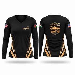 Womens Long Sleeve Vneck Shirt, 316th ESC, Army, Teamtime, Team time, sublimation, custom sports apparel, team uniforms, spirit wear, spiritwear, sports uniforms, custom shirts, team store, custom team store, fundraiser sports, apparel fundraiser