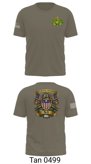 Old School Cotton Feel Shirt, 3d Regiment Cavalry, Army, Teamtime, Team time, sublimation, custom sports apparel, team uniforms, spirit wear, spiritwear, sports uniforms, custom shirts, team store, custom team store, fundraiser sports, apparel fundraiser