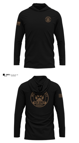 Long Sleeve hooded sunshirt, Webster County Sheriff's Office, Police, Teamtime, Team time, sublimation, custom sports apparel, team uniforms, spirit wear, spiritwear, sports uniforms, custom shirts, team store, custom team store, fundraiser sports, apparel fundraiser