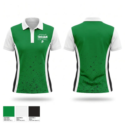 New Castle Trojans Short Sleeve Performance Polo - 1