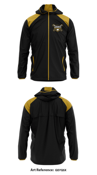 Windbreaker, Legacy Baseball Club, Baseball, Teamtime, Team time, sublimation, custom sports apparel, team uniforms, spirit wear, spiritwear, sports uniforms, custom shirts, team store, custom team store, fundraiser sports, apparel fundraiser