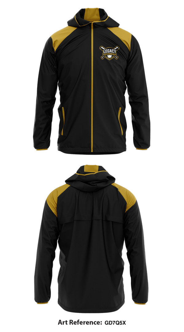Windbreaker, Legacy Baseball Club, Baseball, Teamtime, Team time, sublimation, custom sports apparel, team uniforms, spirit wear, spiritwear, sports uniforms, custom shirts, team store, custom team store, fundraiser sports, apparel fundraiser