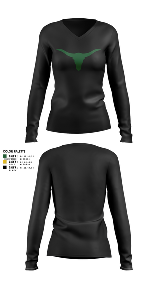 Womens Long Sleeve Vneck Shirt, Battle Mountain Longhorns, Wrestling, Teamtime, Team time, sublimation, custom sports apparel, team uniforms, spirit wear, spiritwear, sports uniforms, custom shirts, team store, custom team store, fundraiser sports, apparel fundraiser