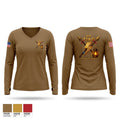 1st TIAD Women's Long Sleeve V-neck Shirt - 1