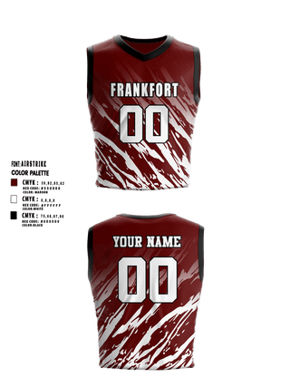 Womens Basketball Jersey, Frankfort, Women's Basketball, Teamtime, Team time, sublimation, custom sports apparel, team uniforms, spirit wear, spiritwear, sports uniforms, custom shirts, team store, custom team store, fundraiser sports, apparel fundraiser