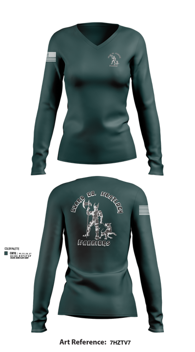 Guard company westlock 44609469 Women's Long Sleeve V-neck Shirt - 101