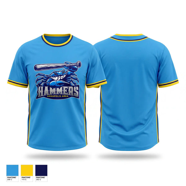Short Sleeve Performance Shirt, Annapolis Area Hammers, Baseball, Teamtime, Team time, sublimation, custom sports apparel, team uniforms, spirit wear, spiritwear, sports uniforms, custom shirts, team store, custom team store, fundraiser sports, apparel fundraiser