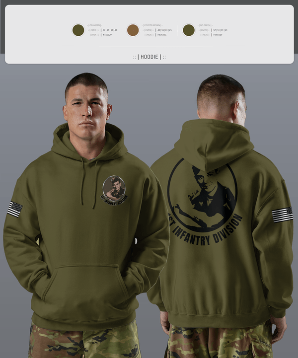 Hoodie, 1st Infantry Division, , Teamtime, Team time, sublimation, custom sports apparel, team uniforms, spirit wear, spiritwear, sports uniforms, custom shirts, team store, custom team store, fundraiser sports, apparel fundraiser