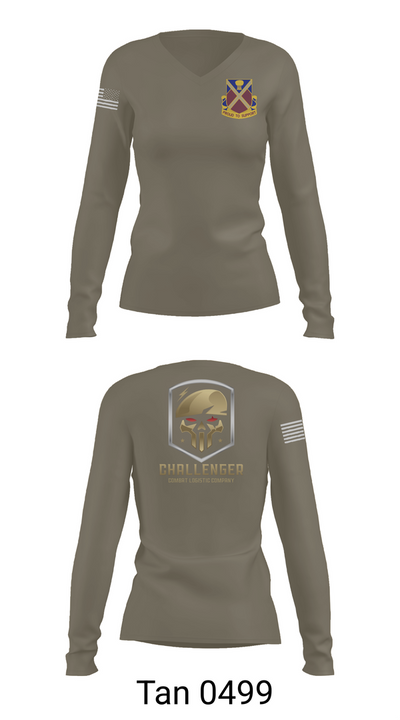 Challenger Company 82486130 Women's Long Sleeve V-neck Shirt - 77