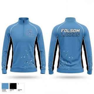 Quarter Zip Jacket, Folsom Lakers, Baseball, Teamtime, Team time, sublimation, custom sports apparel, team uniforms, spirit wear, spiritwear, sports uniforms, custom shirts, team store, custom team store, fundraiser sports, apparel fundraiser