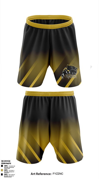 Wright Panthers 54256732 Athletic Shorts With Pockets - 1