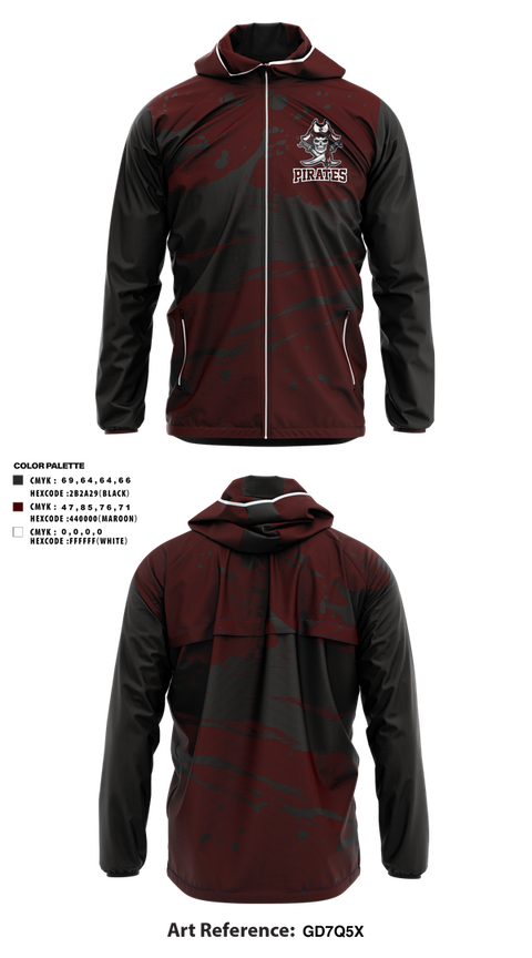 Windbreaker, PIRATES, , Teamtime, Team time, sublimation, custom sports apparel, team uniforms, spirit wear, spiritwear, sports uniforms, custom shirts, team store, custom team store, fundraiser sports, apparel fundraiser