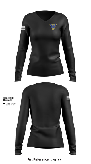 Womens Long Sleeve Vneck Shirt, FIRE POLICE OF NJ, Police, Teamtime, Team time, sublimation, custom sports apparel, team uniforms, spirit wear, spiritwear, sports uniforms, custom shirts, team store, custom team store, fundraiser sports, apparel fundraiser
