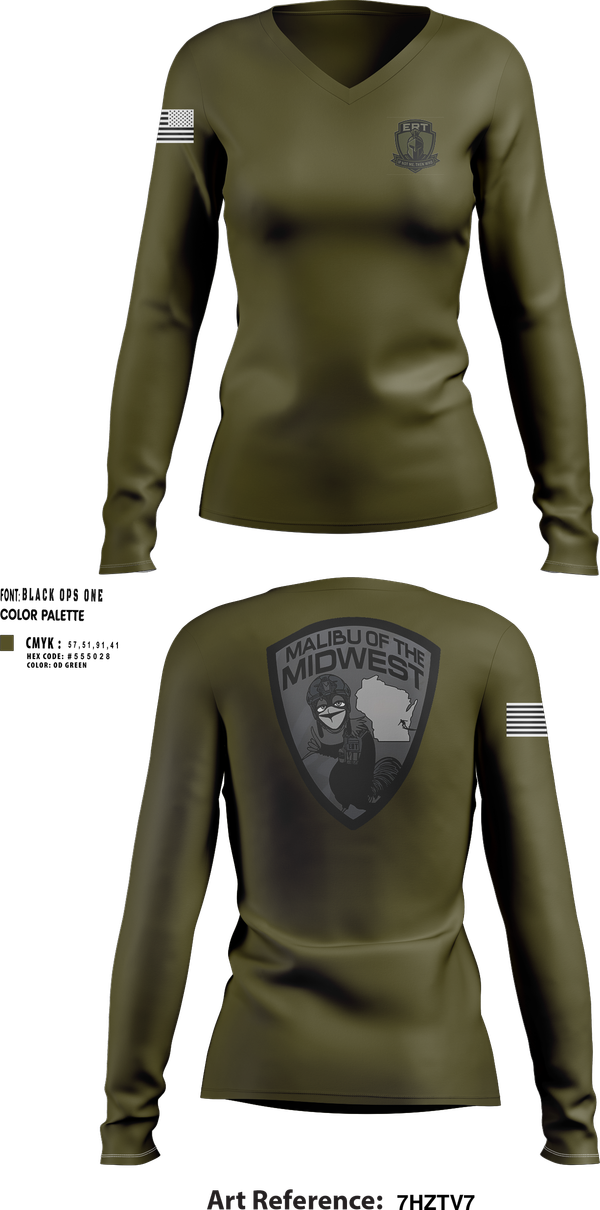 Womens Long Sleeve Vneck Shirt, ERT, , Teamtime, Team time, sublimation, custom sports apparel, team uniforms, spirit wear, spiritwear, sports uniforms, custom shirts, team store, custom team store, fundraiser sports, apparel fundraiser