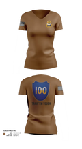 100th Training Division Women's Short Sleeve V-neck Shirt - 22