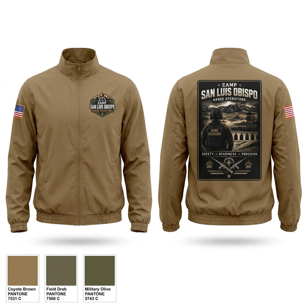 Windbreaker, Camp San Luis Obispo Range Operations, Army, Teamtime, Team time, sublimation, custom sports apparel, team uniforms, spirit wear, spiritwear, sports uniforms, custom shirts, team store, custom team store, fundraiser sports, apparel fundraiser