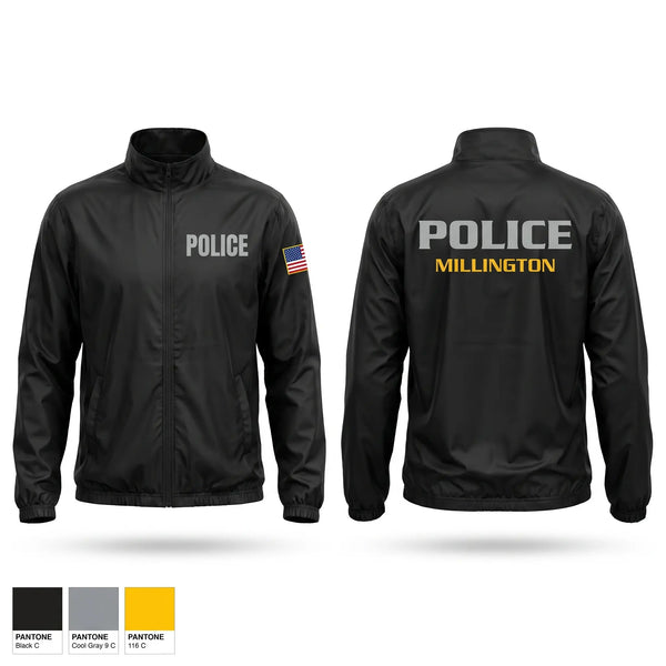 Windbreaker, Millington Police Department, Police, Teamtime, Team time, sublimation, custom sports apparel, team uniforms, spirit wear, spiritwear, sports uniforms, custom shirts, team store, custom team store, fundraiser sports, apparel fundraiser