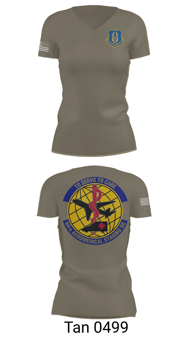 Womens Short Sleeve Vneck Shirt, 94ASTS, Air Force, Teamtime, Team time, sublimation, custom sports apparel, team uniforms, spirit wear, spiritwear, sports uniforms, custom shirts, team store, custom team store, fundraiser sports, apparel fundraiser