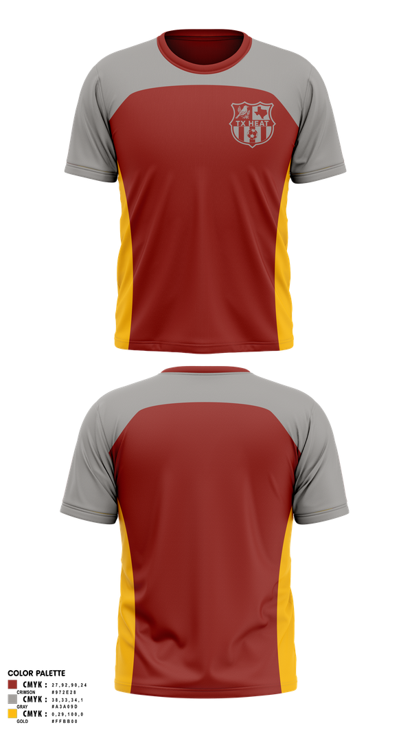 Short Sleeve Performance Shirt, TX HEAT, Men's Soccer, Teamtime, Team time, sublimation, custom sports apparel, team uniforms, spirit wear, spiritwear, sports uniforms, custom shirts, team store, custom team store, fundraiser sports, apparel fundraiser