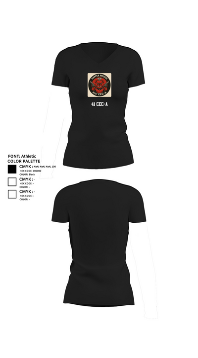 41 CEC-A 9986911 Women's Short Sleeve V-neck Shirt - 24