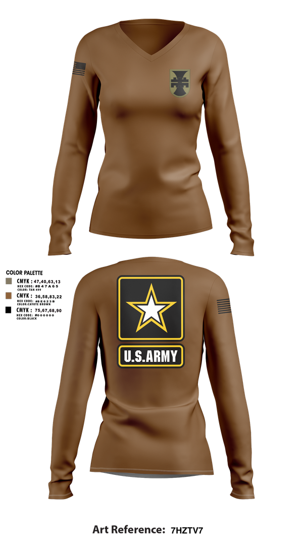 Womens Long Sleeve Vneck Shirt, 702nd eng, , Teamtime, Team time, sublimation, custom sports apparel, team uniforms, spirit wear, spiritwear, sports uniforms, custom shirts, team store, custom team store, fundraiser sports, apparel fundraiser