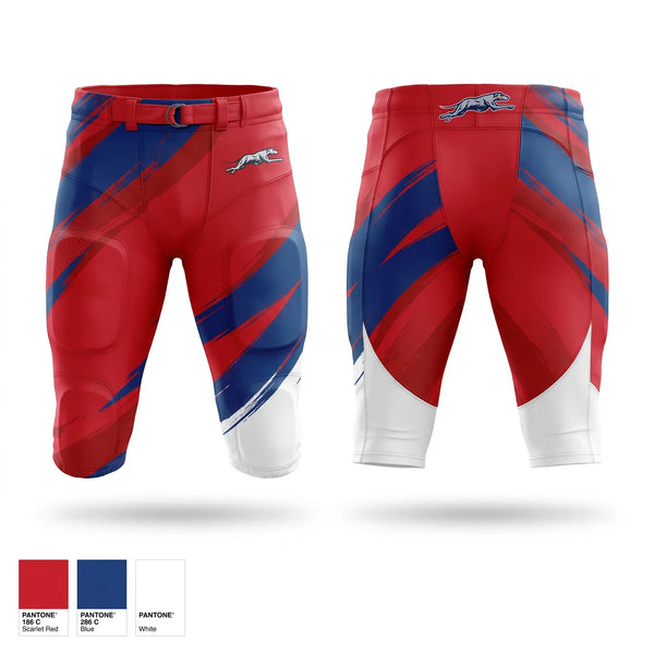 Integrated Football Pants, Greyhounds, , Teamtime, Team time, sublimation, custom sports apparel, team uniforms, spirit wear, spiritwear, sports uniforms, custom shirts, team store, custom team store, fundraiser sports, apparel fundraiser