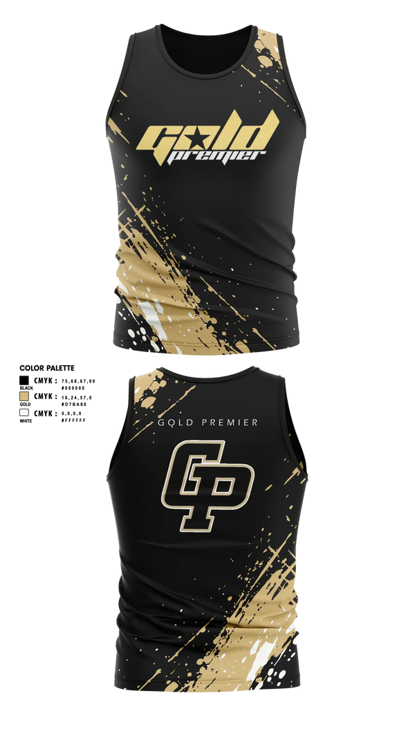 Tank Top, Gold Premier, Softball, Teamtime, Team time, sublimation, custom sports apparel, team uniforms, spirit wear, spiritwear, sports uniforms, custom shirts, team store, custom team store, fundraiser sports, apparel fundraiser