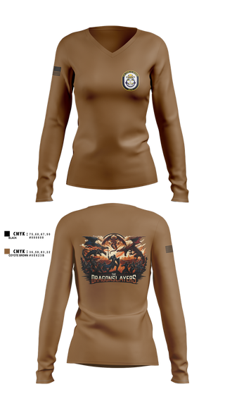 Womens Long Sleeve Vneck Shirt, USS CAPE ST. GEORGE, , Teamtime, Team time, sublimation, custom sports apparel, team uniforms, spirit wear, spiritwear, sports uniforms, custom shirts, team store, custom team store, fundraiser sports, apparel fundraiser