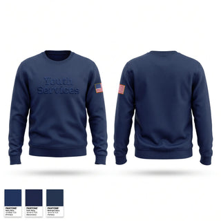 Crew Neck Sweatshirt, Youth Services, Police, Teamtime, Team time, sublimation, custom sports apparel, team uniforms, spirit wear, spiritwear, sports uniforms, custom shirts, team store, custom team store, fundraiser sports, apparel fundraiser