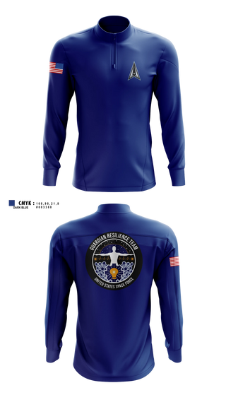 Quarter Zip Jacket, Guardian Resilience Team, Space Force, Teamtime, Team time, sublimation, custom sports apparel, team uniforms, spirit wear, spiritwear, sports uniforms, custom shirts, team store, custom team store, fundraiser sports, apparel fundraiser