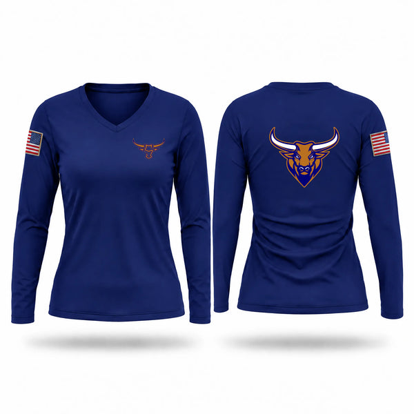 Womens Long Sleeve Vneck Shirt, Soma, National Guard, Teamtime, Team time, sublimation, custom sports apparel, team uniforms, spirit wear, spiritwear, sports uniforms, custom shirts, team store, custom team store, fundraiser sports, apparel fundraiser