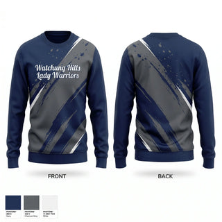 Crew Neck Sweatshirt, Watchung Hills Lady Warriors, Softball, Teamtime, Team time, sublimation, custom sports apparel, team uniforms, spirit wear, spiritwear, sports uniforms, custom shirts, team store, custom team store, fundraiser sports, apparel fundraiser